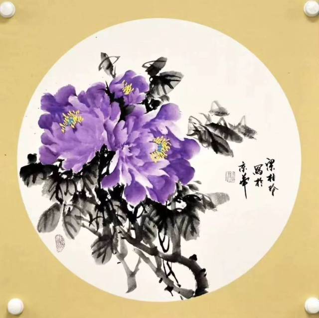 仁美名师梁桂玲笔下的写意牡丹,孔雀,太漂亮了!