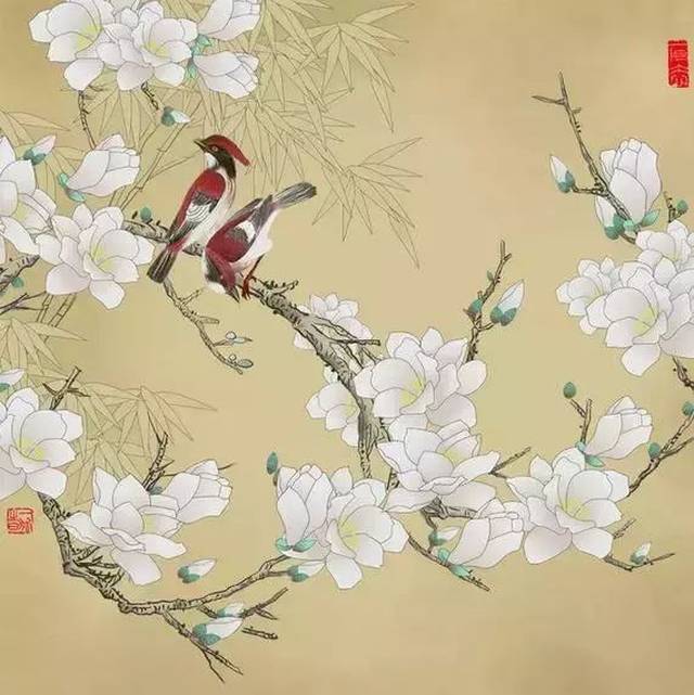 好花须向画里看,古今名家画玉兰