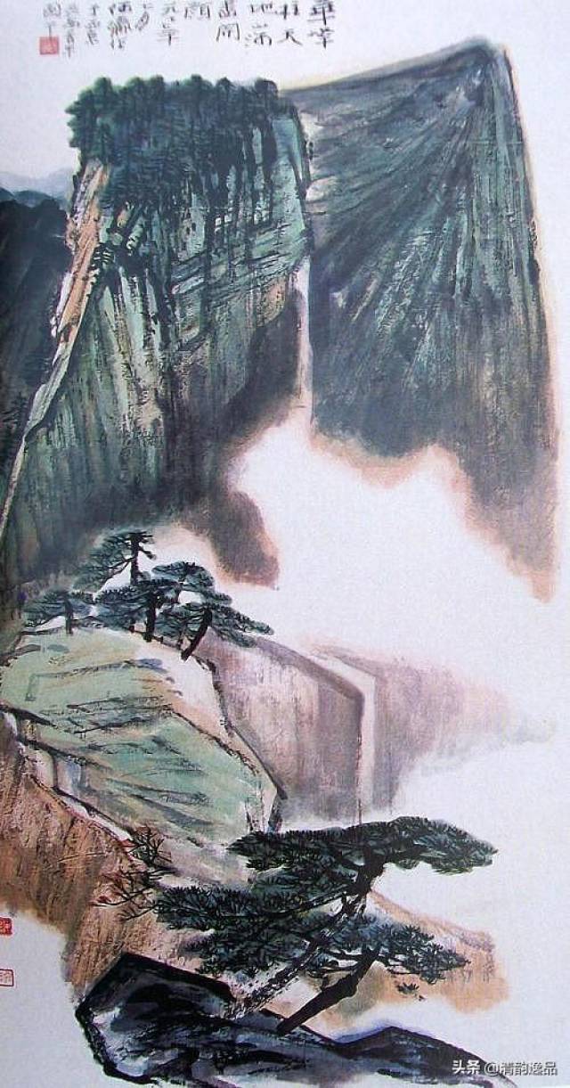 著名画家何海霞《彩墨山水画》欣赏