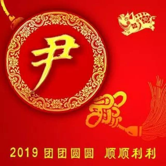 姓氏头像2019新年财源滚滚喜庆版;整整102张!你的姓氏