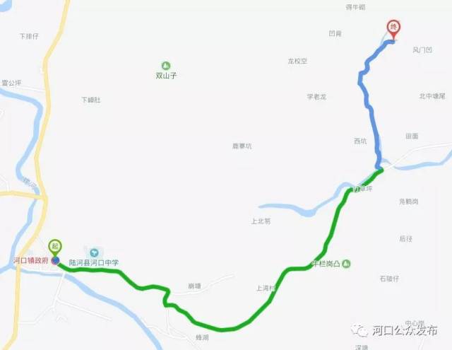 河口镇北中村宜笏村 【乘 车 路 线】:河口镇人民路→北溪路→北中村