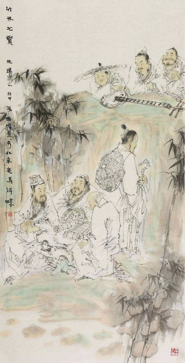 孙培增人物画作品赏析 | 仙风道骨,其乐融融