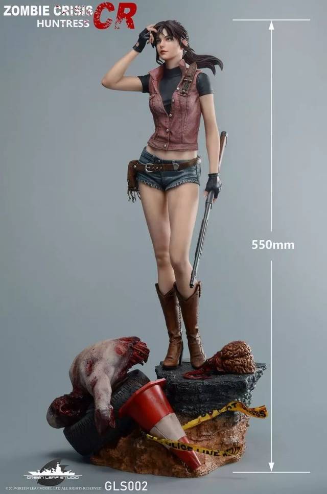 新品预定 绿叶工作室 1/4 生化 丧尸危机 性感女猎手cr 克妹 雕像