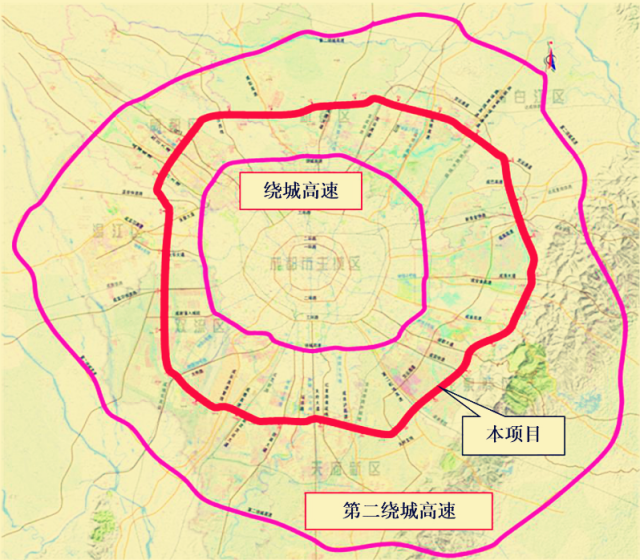 五环路工程路线起于郫都区已建南北大道北侧(k0 000),顺时针经过成都