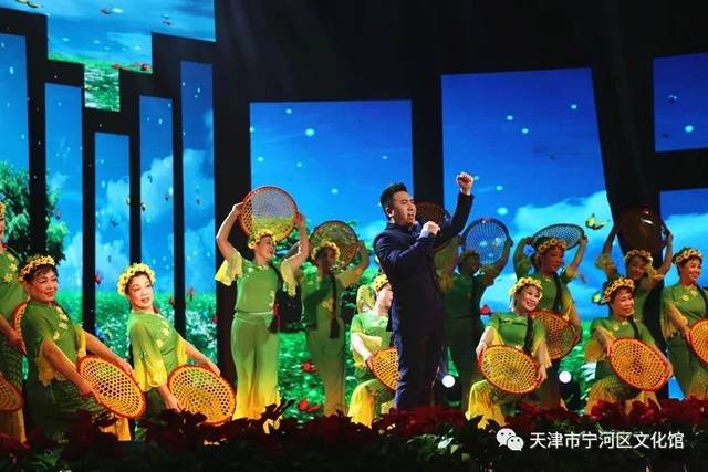 正月初一晚8点,宁河电视台播放实况录像 .