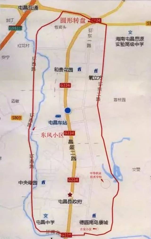 屯昌县2019年春节期间禁止燃放烟花爆竹区域图片