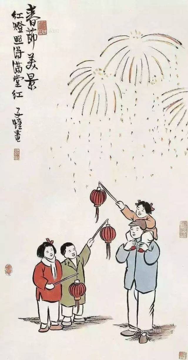 春节的年味都去哪儿了?去丰子恺的漫画里找一找