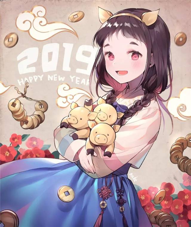漫画人物女新年 新年漫画人物图片女