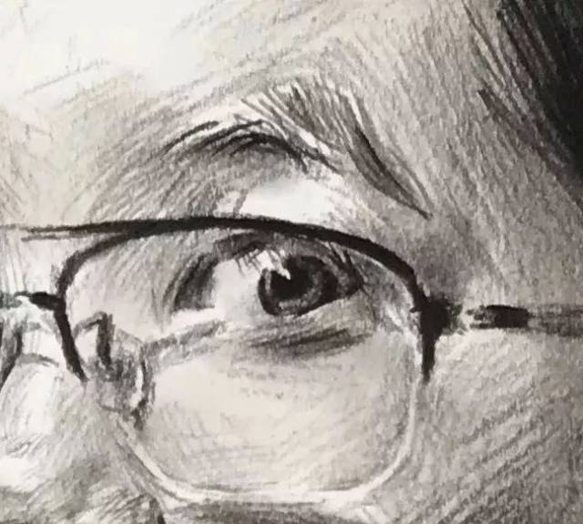 素描教程 | 教你画戴眼镜的长发女青年素描头像,还不速来学习.