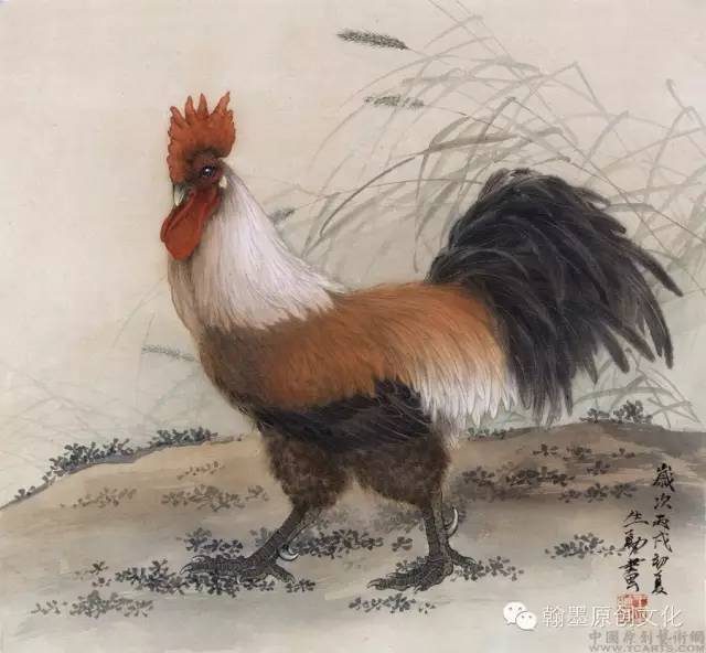 聚焦| 100幅国画公鸡,太美太全了(附教程画法)