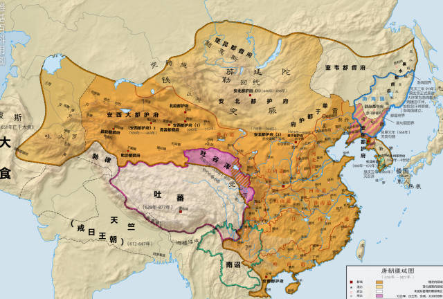 我国古代国土面积最大的三个朝代:唐朝第三,第
