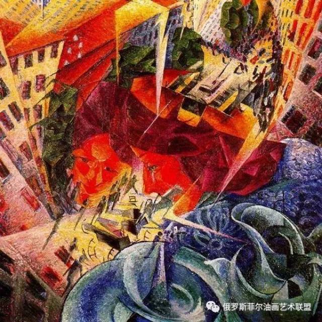 意大利未来派中最著名画家波丘尼油画作品赏析