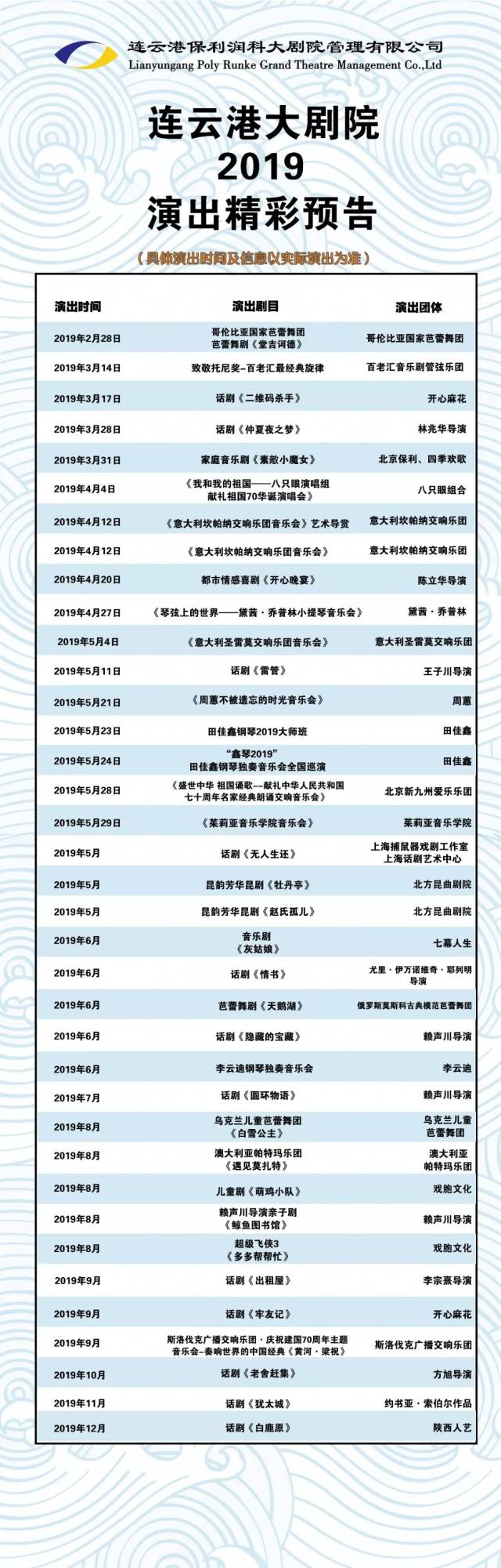 连云港大剧院本月16-17日面向全市市民开放啦!