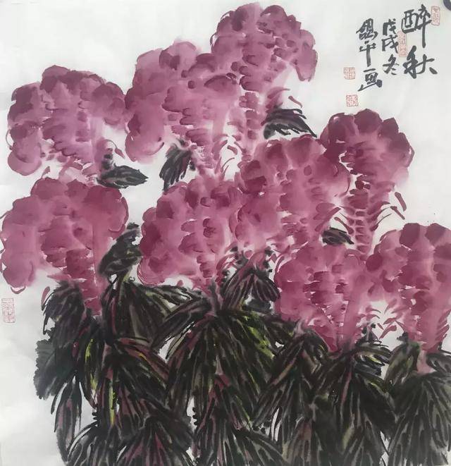 画家邢鸽平笔下的那些花儿