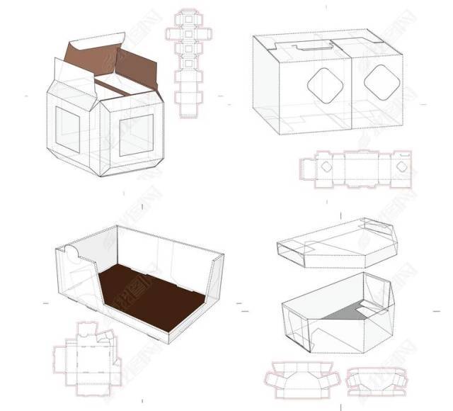 【插本教程】史上最全盒子包装设计展开图,快快收藏