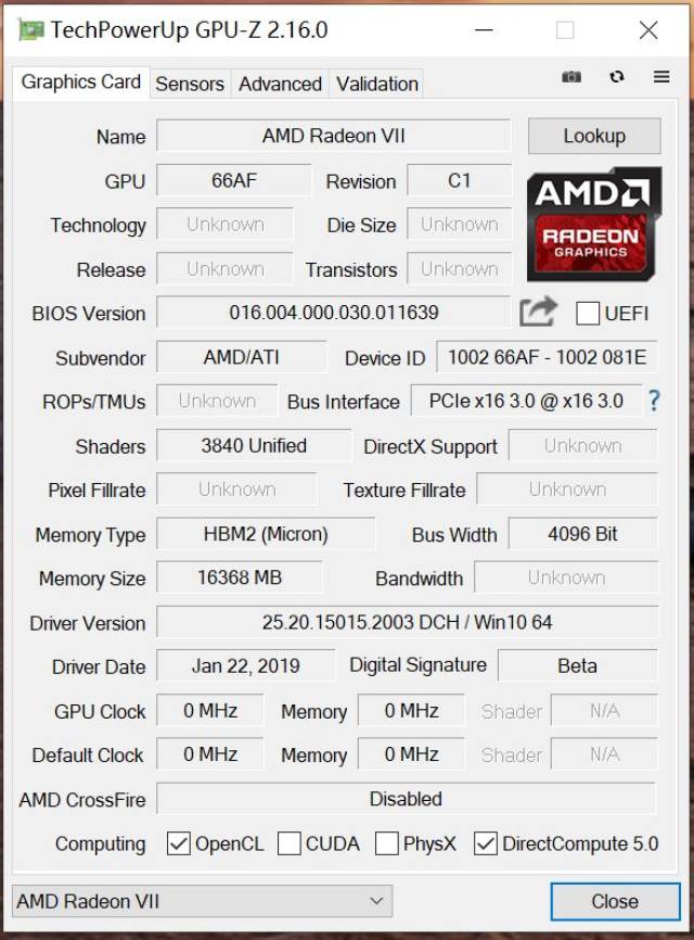 力战rtx 2080 全球首款7nm游戏显卡amd radeon vii