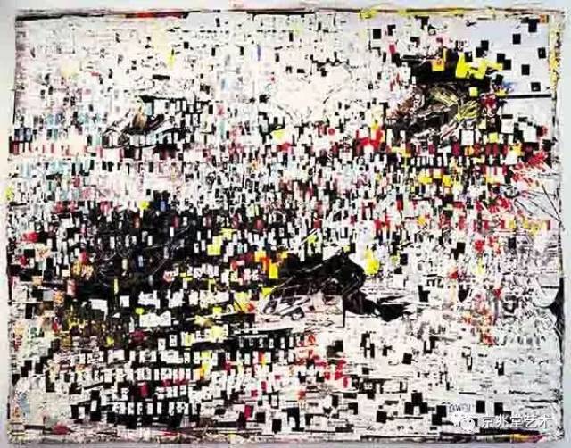 多媒体抽象画/美国当代艺术家马克·布拉德福德(mark bradford)