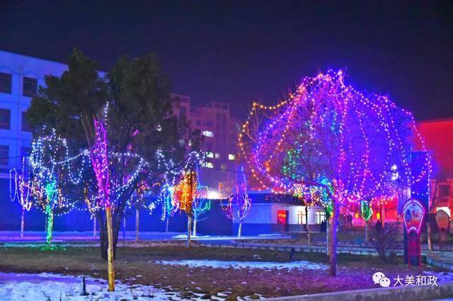 和政:流光溢彩庆新春 宁河夜景美翻天_手机搜狐网