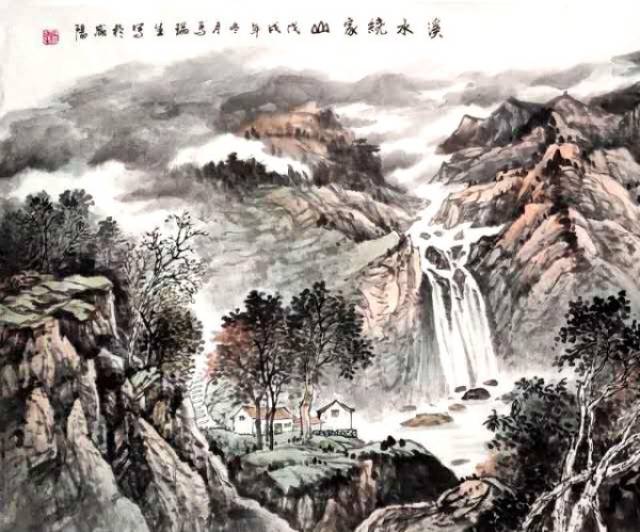 陕西著名画家马瑞生老师山水画作品欣赏