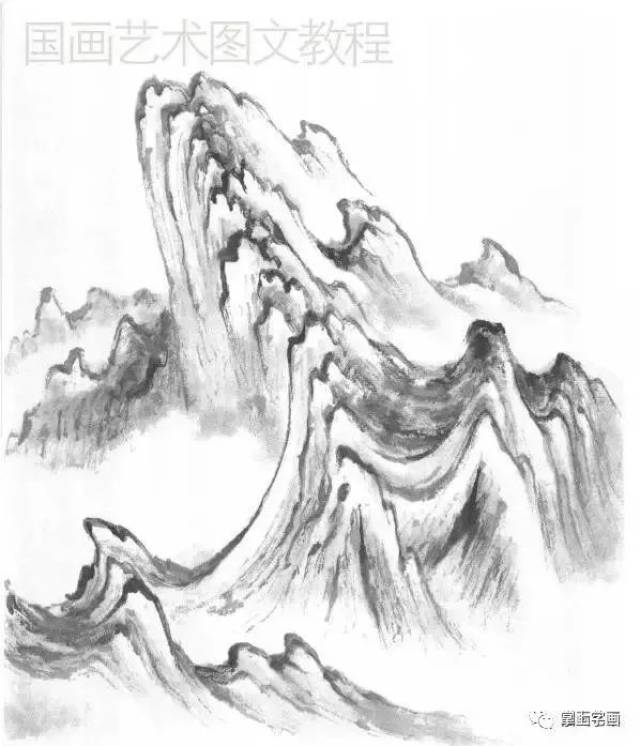 山水画基础技法 初学中国山水画技法教程