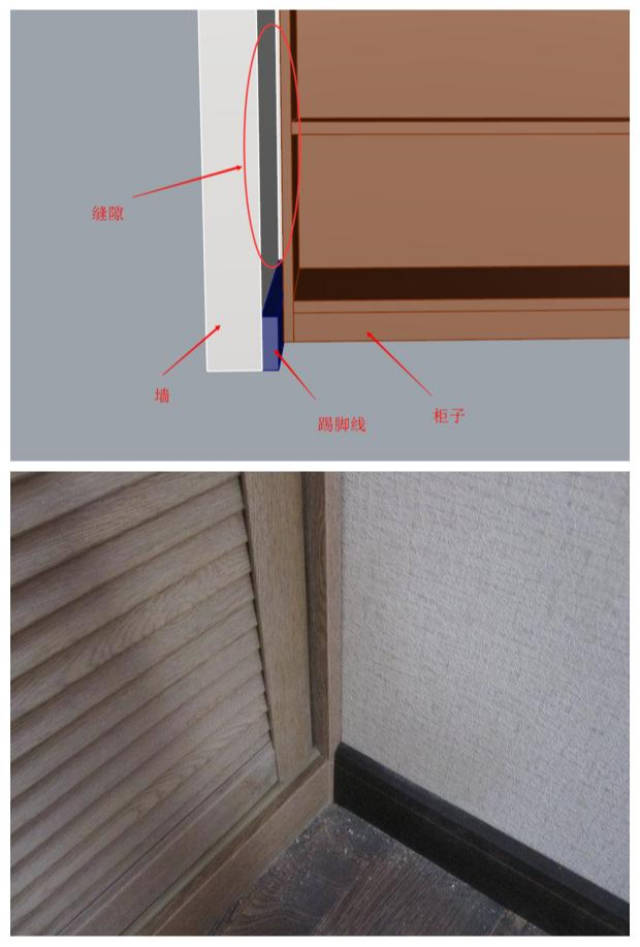 为什么衣柜后边要装踢脚线?原来是用来防止发霉和返潮,作用真大!