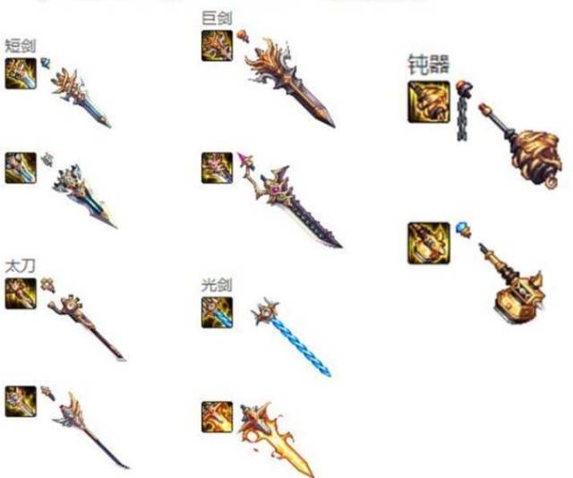 dnf苍穹幕落武器外观