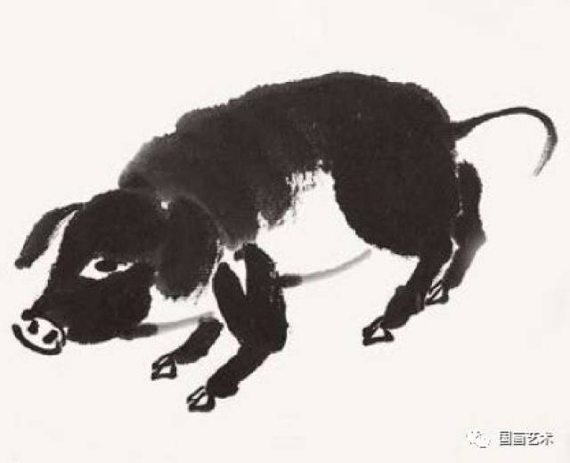 猪年写意画猪国画
