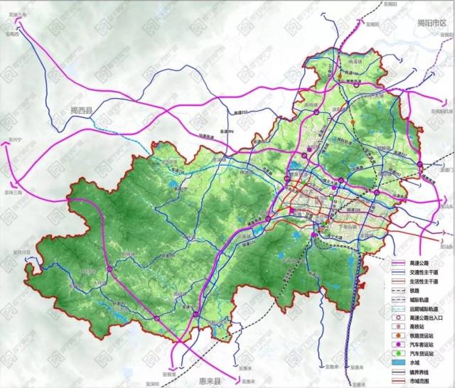 普宁市域综合交通规划图