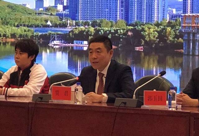 发布会上七台河市委副书记,市长贾君致辞:抢抓2022年北京冬奥会重大