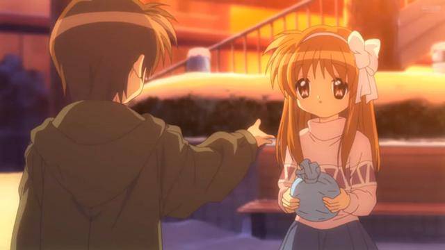 动漫《kanon》雪之少女京都版,除了脸尖了一点,其余什么都没变呀.