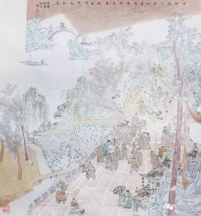 "中国工笔画学会会员罗银兰说.