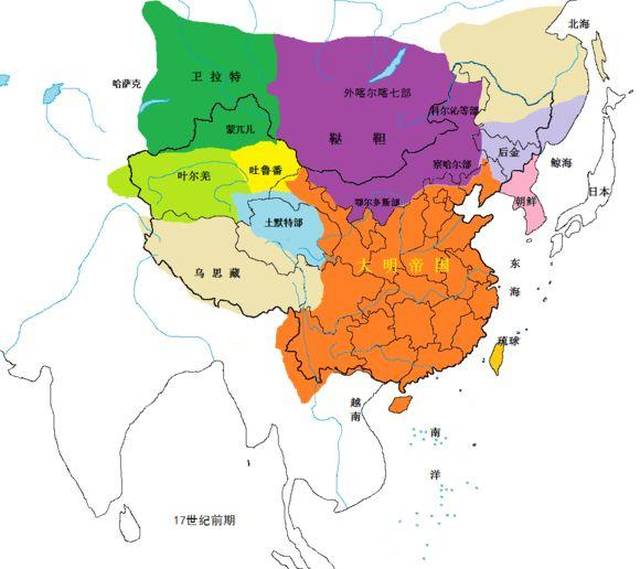 明朝疆域变化情况是怎么样的?几张图看完大明276年版图变迁