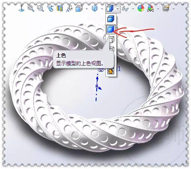 用solidworks画一个扭曲的环面,这个方法费电脑