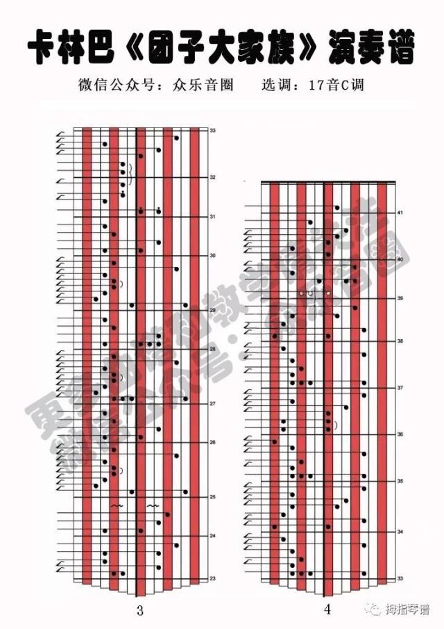 【拇指琴】【卡林巴】17音拇指琴《团子大家族》弹奏教学(附视频和