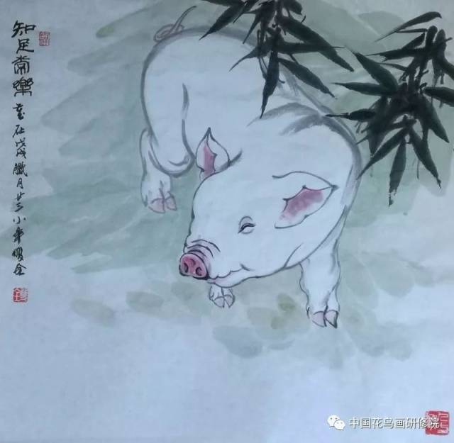 猪年画猪--著名画家陈双全老师公益讲堂授课花絮(附作品欣赏)