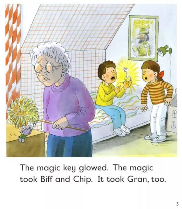 the magic key glowed.the magic took biff and chip.