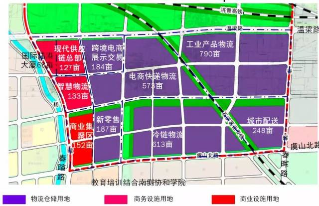 涉及崔寨,临空经济区,郭店片区等,济南国际内陆港核心