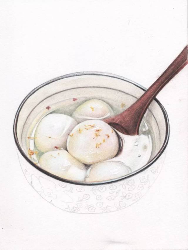 正月十五月儿圆,月儿圆圆心里甜,甜甜美美画汤圆