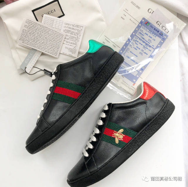 2019年新款gucci真皮小白鞋刺绣小蜜蜂gucci红蓝狗头灵蛇