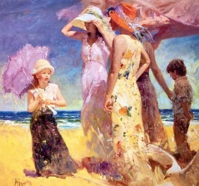 笔下美女无数 意大利当代画家皮诺·德埃尼