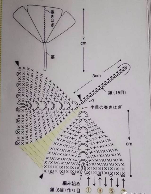 银杏叶的钩编教程