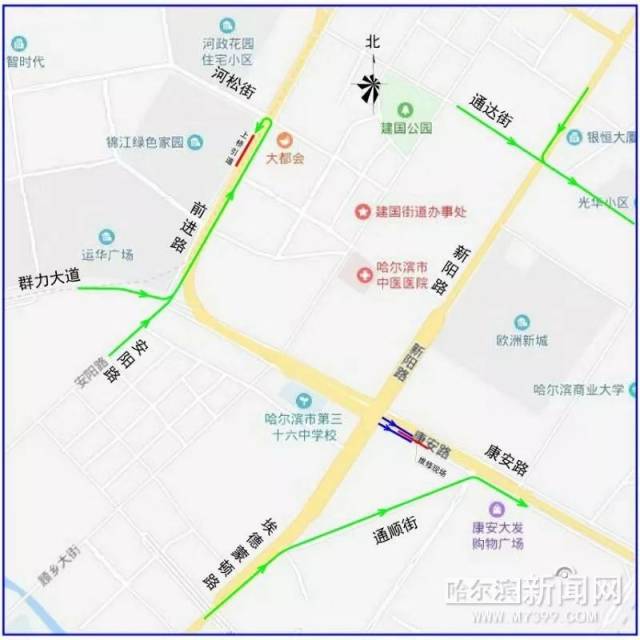 请过往车辆按照交通标志及现场疏导警力指挥通行,交管部门将实时关注