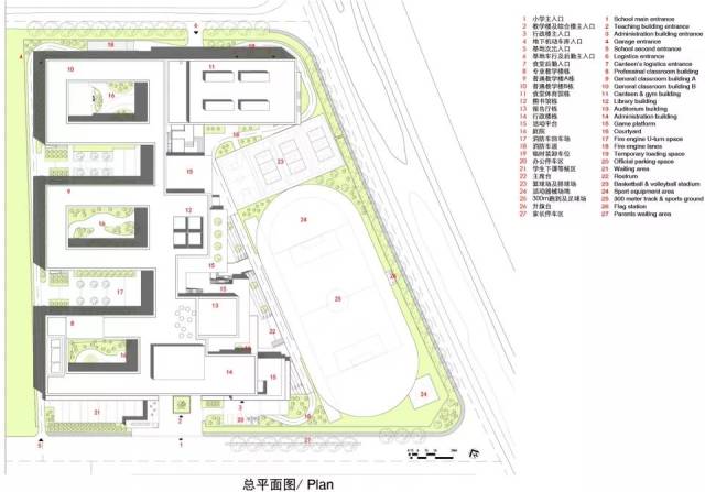 叙事剖面 – 入口及表演空间 四层平面图 项目名称:苏州科技城实验