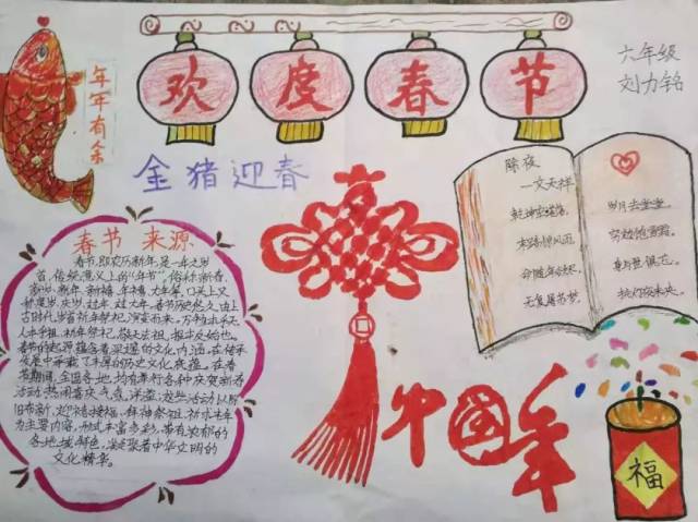 2019年"春节习俗"手抄报获奖作品