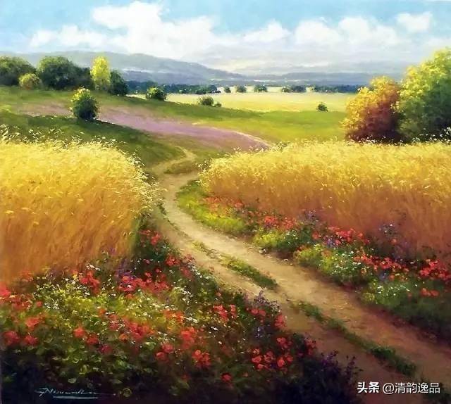 奥地利画家gerhardneswadba田园风景油画作品