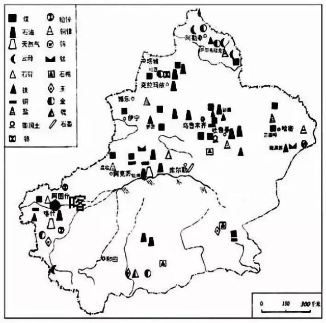 新疆是中国矿产资源最丰富的省区. 吐鲁番盆地托克逊县,年降