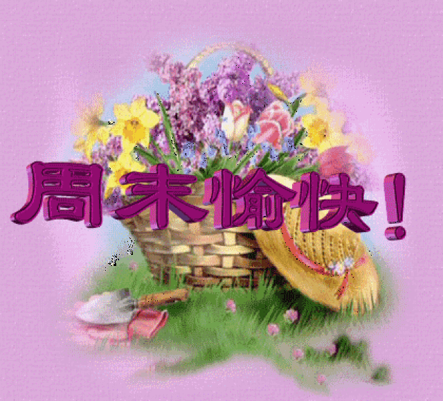 朋友们周日早晨问候祝福语 周末愉快动态表情图片大全