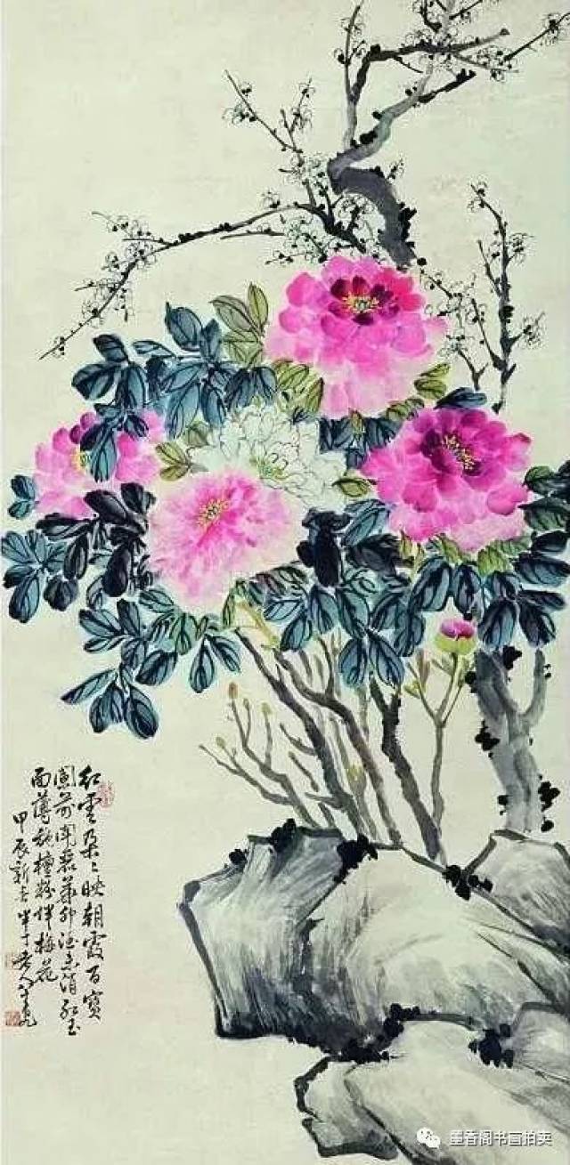 国色天香|陈半丁国画牡丹作品欣赏
