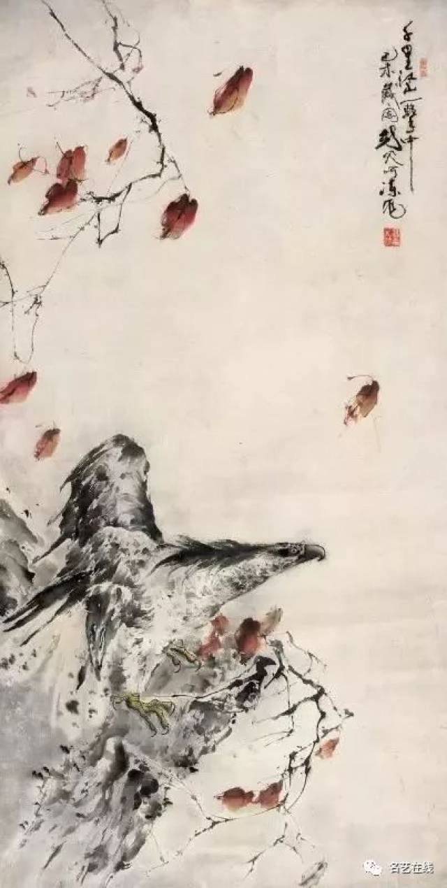 岭南大家高剑父,高奇峰画鹰,形神兼备!