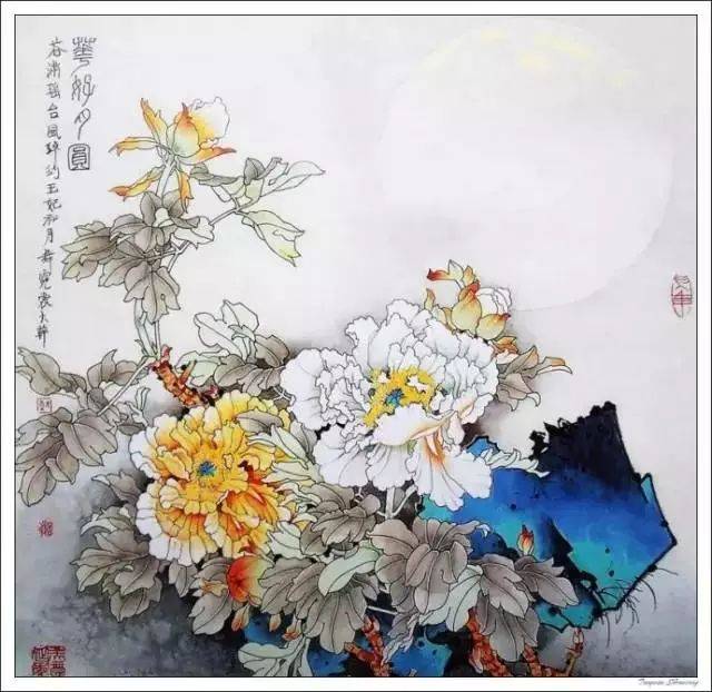 牡丹工笔画